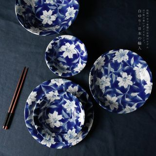 Artistique Flower Print Ceramic Bowl / Flower Print Ceramic Bowl Set of 5