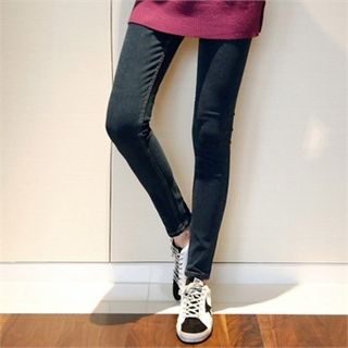 mayblue Band-Waist Skinny Jeans