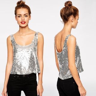 Richcoco Glitter Tank Top