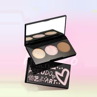 Puco - 2 In 1 Highlighter Contour Palette - 2 Colors #01 - 3G