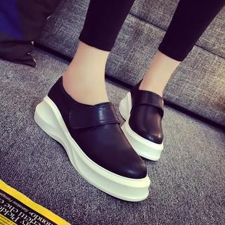 SouthBay Shoes Color-Block Platform Slip-Ons / Sneakers