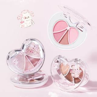 Jill Leen - 4-Color Eyeshadow Palette Angel Bear Edition - 4 Types #01 Creamy Pink Brown - 2G