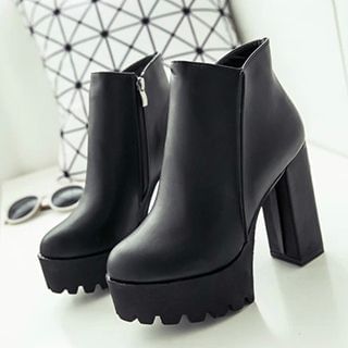 Zandy Shoes Chunky-Heel Ankle Boots