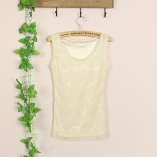 Cute Colors Sleeveless Lace Top
