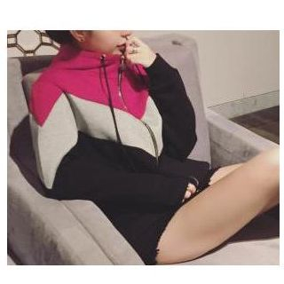 Oaksa Colour Block Hooded Neoprene Jacket