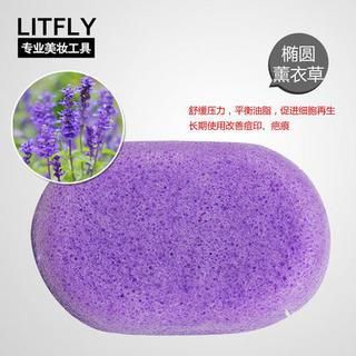 Litfly Natural Konjac Sponge (Lavender) (Oval) 1 pc