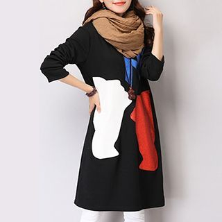 Fashion Street Long-Sleeve Patterned Dress