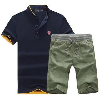 Alvicio Set: Short-Sleeve Polo Shirt + Casual Shorts