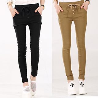 Beekee Drawstring Skinny Pants