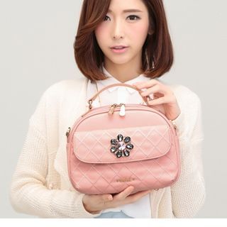 Axixi Jeweled Quilted Satchel