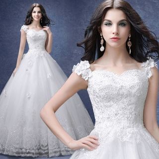 Angel Bridal Sequined A-Line Wedding Dress