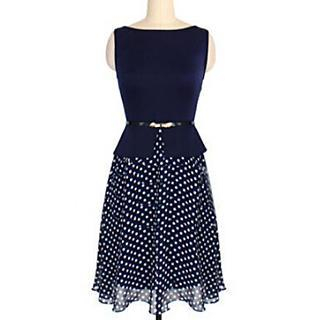 Rocho Sleeveless Dotted Tulle with Belt