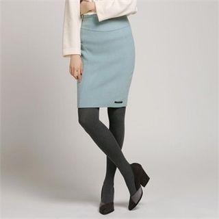 MAGJAY Wool Blend Seam-Detail Pencil Skirt