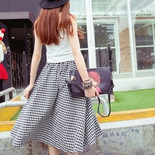 Baby sister Gingham Midi Skirt