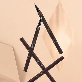 Imagic - Long Lasting Duo Eyeliner (Matte / Shine) - 2 Shades #2 Black Matte / Golden Shine - 0.8Ml