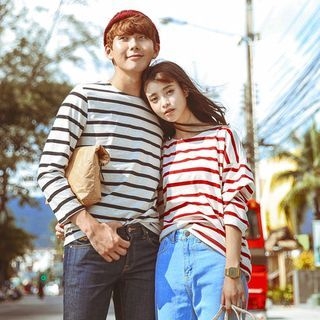 Evolu Couple Striped T-Shirt