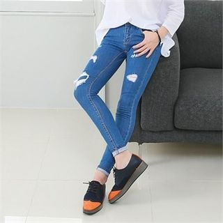 GLAM12 Distressed Skinny Jeans