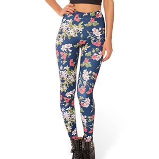 Omifa Floral Leggings  Blue - One Size