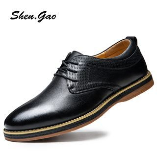 SHEN GAO Genuine-Leather Oxfords