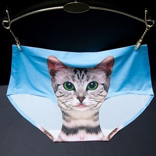 Charming Lover Cat-Print Panties