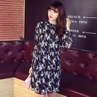 Long-Sleeve Floral Chiffon Dress от YesStyle.com INT Long-Sleeve Floral Chiffon Dress от YesStyle.com INT