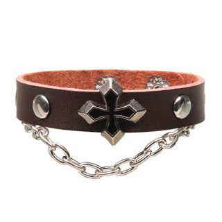 KINNO Cross Genuine Leather Bracelet