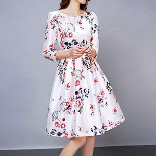 Fashion Street Floral A-Line Dress