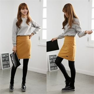 One's Ozzang Colored Mini Pencil Skirt