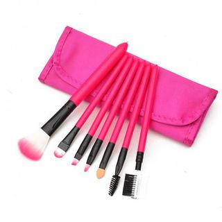 Magic Beauty Makeup Brush Set (Rose Red) 7 pcs + bag