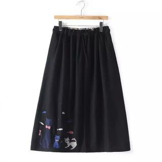 Aigan Embroidered Maxi Skirt