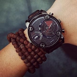 InShop Watches Faux-Leather Strap Watch