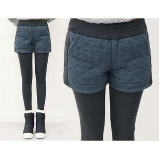 DANI LOVE Inset Quilted Shorts Leggings