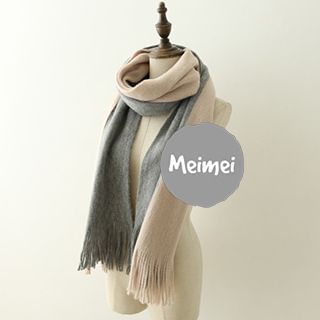 Meimei Color-Block Tassel Scarf