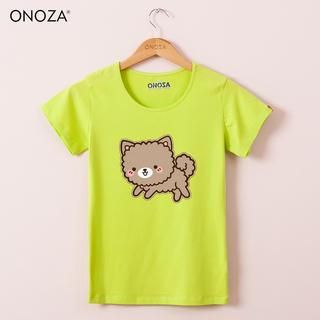 Onoza Short-Sleeve Dog-Print T-Shirt