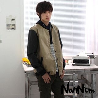 Mock Leather Baseball Jacket