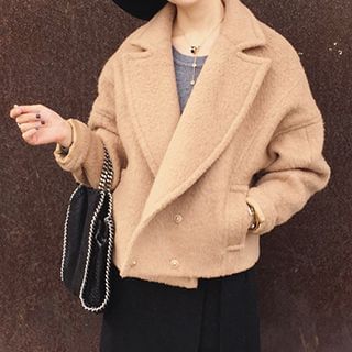 Eva Fashion Notched-Lapel Cropped Jacket
