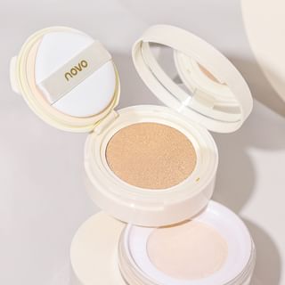 Novo - Soft Mist Double Layer Air Cushion & Loose Powder - 2 Types 02# Natural (13G & 8G)