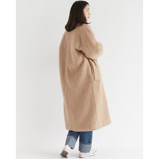 Someday, if Double-Breasted Wool Blend Long Coat