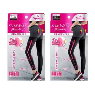 BeauActy Compression Leggings For Sports 1 pair - Black - S-M
