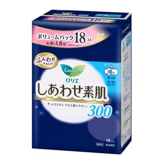 Kao - Laurier F Happy Bare Skin For Especially Heavy Nights With Wings 30cm 18 pcs