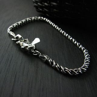 Sterlingworth Hand Made Toggle Chain Tinted Sterling Silver Bracelet