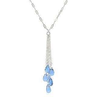 Keleo Silver, Blue Topaz Necklace 