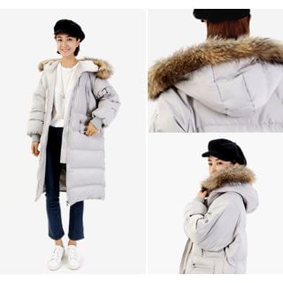 ssongbyssong Faux-Fur Padded Long Jacket