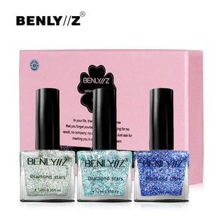 Benlyz Nail Color Set of 3 Set 4 - Blue (3 pcs)