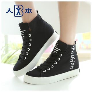 Renben Lettering Lace Up Sneakers
