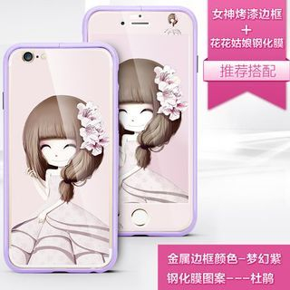 Kindtoy Set: iPhone 5 Bumper + Girl Print Front And Back Protective Film