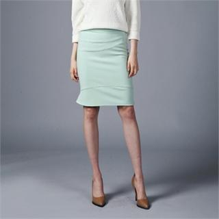 MAGJAY Ruffle-Hem Pencil Skirt
