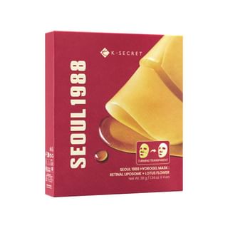 KSECRET - SEOUL 1988 Hydrogel Mask : Retinal Liposome + Lotus Flower Set 38g x 4 sheets