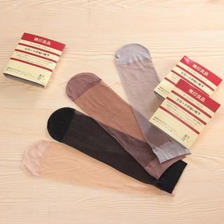 Yulu Anti-Hook Wire Transparent Short Stockings (5 Pairs Of Dress)