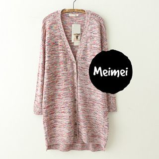 Meimei Open Front Knit Long Jacket
